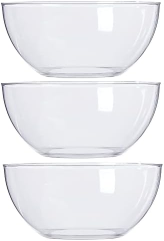 US Acrylic Vista Clear Plastic Salad and Serving 10-inch Bowls | set
