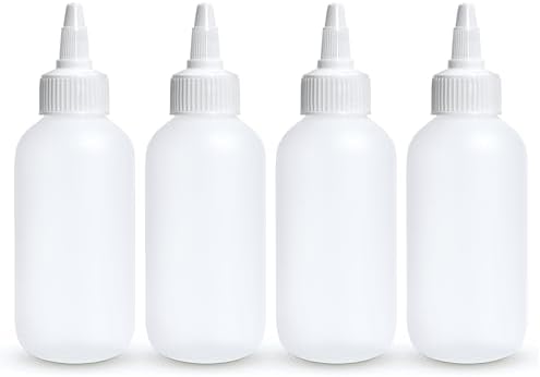 BRIGHTFROM Squeeze Bottles - 4 OZ Empty Plastic Containers for