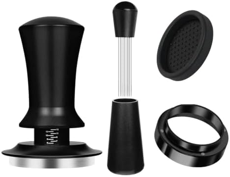 51mm Coffee Tamper Set Including Spring-Loaded Base Depth Calibration