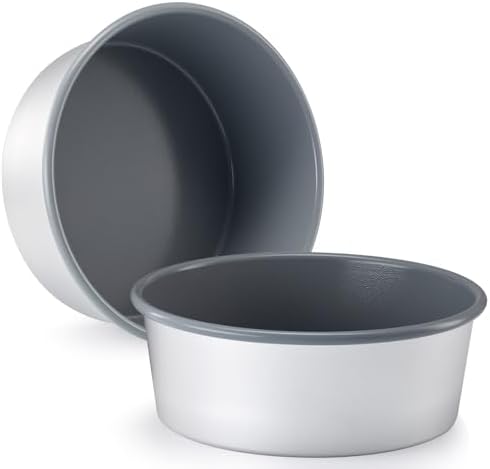 Friheten Silicone Coated Aluminum Round Cake Pans 8 x 3 Inch Set of 2