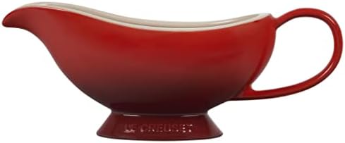 Le Creuset Heritage Stoneware Gravy Boat, Cerise
