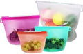 Reusable Silicone Food Storage Bags (Set of 4), Dishwasher Oven