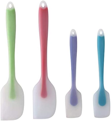 Silicone Spatulas Set of 4 - Heat Resistant Non-Stick Flexible Rubber