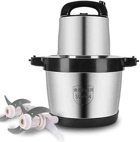 Electric Food Processor, 6L, Stainless Steel Meat Grinder