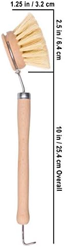Redecker Dish Brushes, Tampico Fiber, 1.5 Inch Round, Set of 2