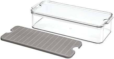 iDesign Produce Refrigerator Bin with Lid, 15.72" x 6.32" x 3.76"