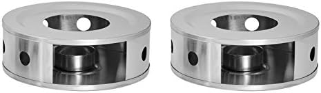 NewlineNY Stainless Steel Coffee Tea Warmers, Dual 6 Inches Circular