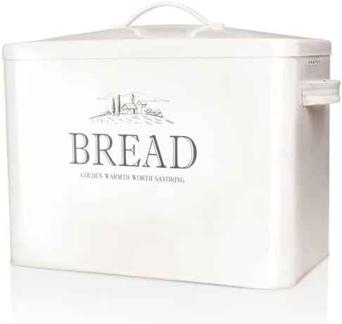 noonberry Extra Large Metal Bread Box for Kitchen Countertop, Farmhouse