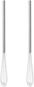 2 Pcs Mini Whisk, Stainless Steel Skinny Egg Beater Whisk for