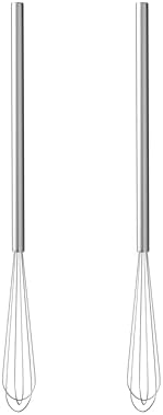 2 Pcs Mini Whisk, Stainless Steel Skinny Egg Beater Whisk for