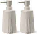 Beige 2 Pack Hand Soap Dispensers Set