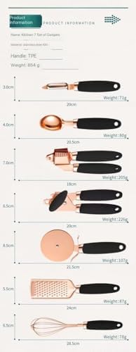White & Gold Kitchen Tools and Gadgets - Luxe 7PC Cooking Tools and