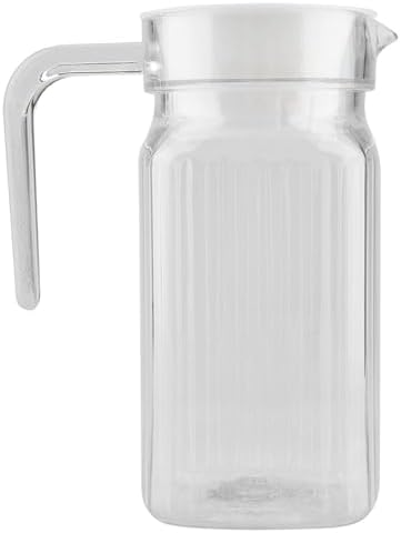 Small Glass Pitcher With Lid, Acrylic Transparent Beverage Bottle