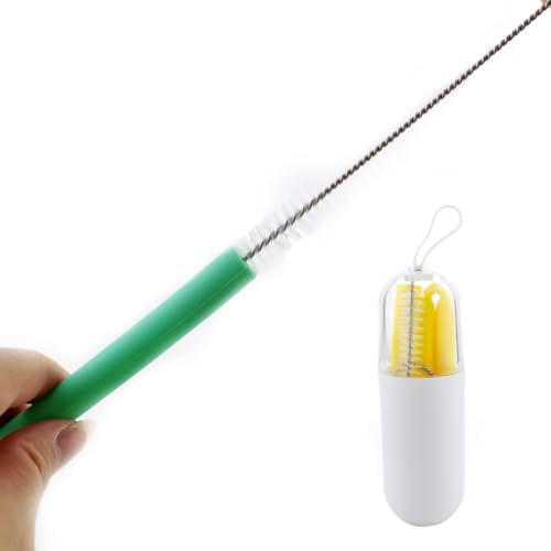 Silicone Reusable Drinking Straws Set with Brush and Case
