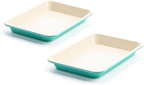 GreenLife 13" x 9" Quarter Sheet Baking Pans, 2 Piece Bakeware Set