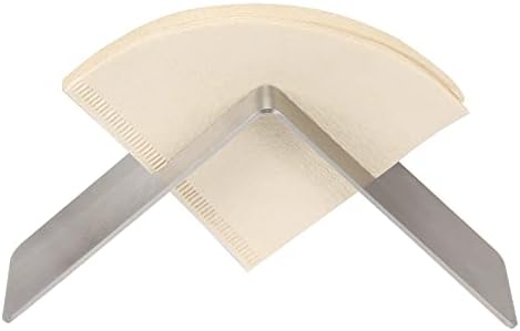 DIBTSA Coffee Filter Paper Holder, Single Slot Brushed Stainless Steel