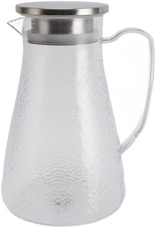 Qiilu Durable Glass Water Pitcher with Lid for Fridge – 1500ml Acrylic