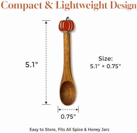 4PCS Acacia Wooden Coffee Spoons, 5.1 Inch Mini Teaspoons