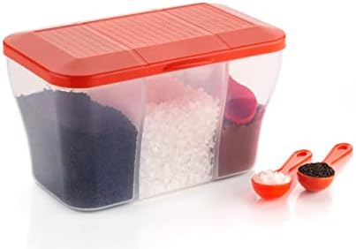 HAPPI Multipurpose Plastic 3 In 1 Masala Box for Kitchen, Spice Boxes