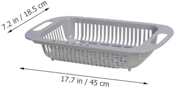 3pcs over Sink Strainer PP Expandable Colander Basket