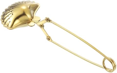 uxcell Seashell Snap Tea Ball Infuser with Handle, Loose Tea Steeper