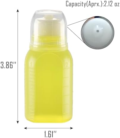 6pcs 2oz Salad Dressing Container to Go, Leak Proof Travel Size Salad