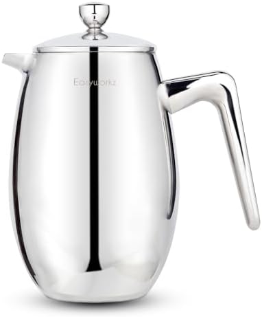 Easyworkz Nando French Press, 23 oz, Stainless Steel