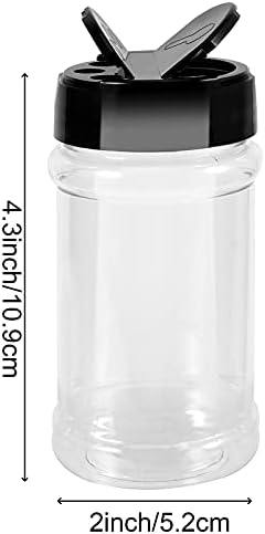 FUNSUEI 36 Pack 6 OZ Empty Clear Plastic Spice Bottles, Spice Shaker