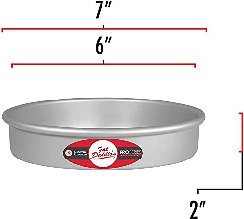Lumintrail Fat Daddios 2 Pack Round Cake Pan | 6 x 2 Inch | Anodized