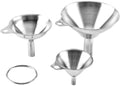 Stainless Steel Funnel Set, Three Sizes for Kitchen Liquid Transfer