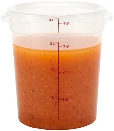 Cambro 2 Pack 4 Quart Food Storage Containers with Lids