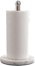 Paper Towel Holder with Marble Base, Brushed Nickel