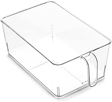 BINO Clear Storage Organizer with Handles, Large