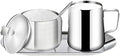 Stainless Steel Sugar and Creamer Set, Coffee Creamer Jug with Lid and