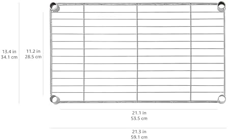 Amazon Basics 4-Shelf Steel Wire Storage Shelves, Black