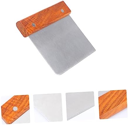 Wood Handle Flour Scraper Dough Cutter Stainless Steel