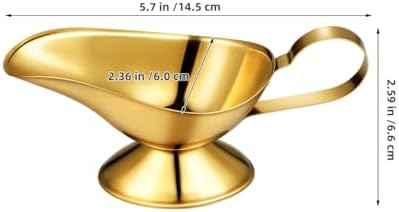 MAGICLULU Stainless Steel Gravy Boat with Pour Spout for Steak Sauce