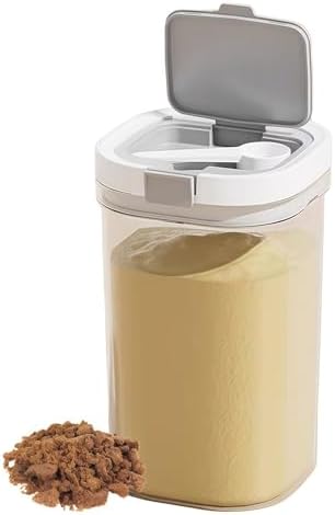 1800ml Airtight Baby Formula Container, Layered Storage with Spoon