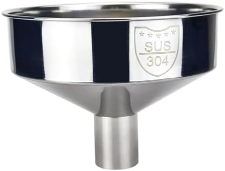 Large Mouth Funnel, 8-Inch Wide Stainless Steel Funnel for Kitchen