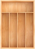 Unibambou Bamboo Silverware Drawer Tray, Kitchen Flatware Cutlery