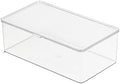 ZEXALOR Clear Plastic Storage Bin with Lid