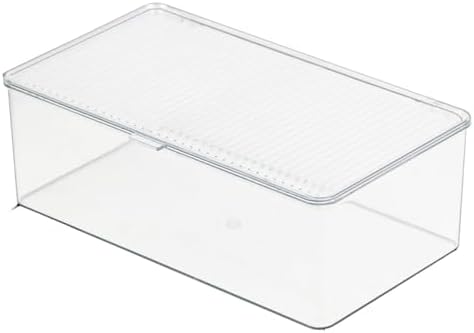 ZEXALOR Clear Plastic Storage Bin with Lid