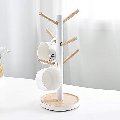 Wooden Mug Holder Tree, Removable Coffee Tea Cup Holder Display Stand