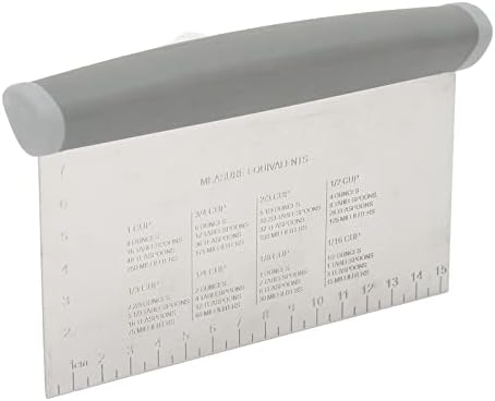 Bench Scraper Dough Cutter, Stainless Steel Dough Scraper with Scale