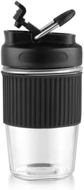 Sivaphe Reusable Glass Ice Hot Coffee Cup 16 oz, Portable Travel Mug