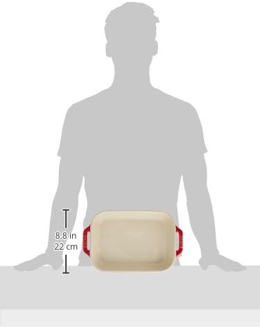STAUB Ceramic Rectangular Baking Dish Set, 2-Piece, Cherry