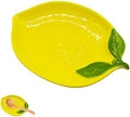Lemon Spoon Rest for Stove Top, 6 x 4.2 Inch Ceramic Spoon Rest