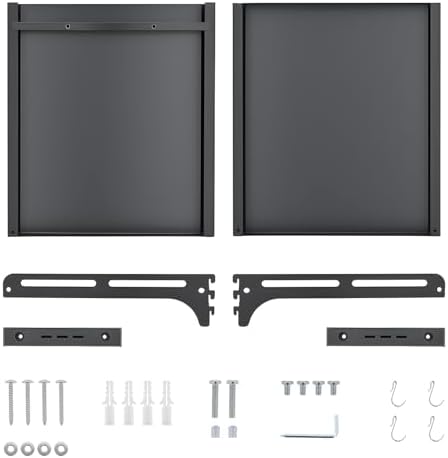 ABCOOL Expandable Wall-Mount Microwave Shelf with 4 Hooks