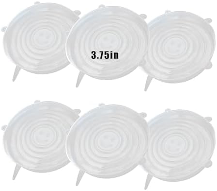 Silicone Stretch Lids, 6 Pcs, 3.75in