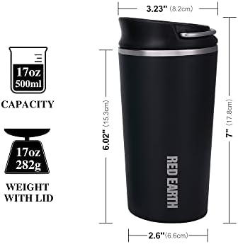 GiNT 17oz Travel Tea Mug with Infuser, 2 Lids. Vacuum Insulated 316